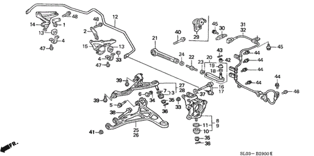Rear Lower Arm for 1991 Acura NSX #0