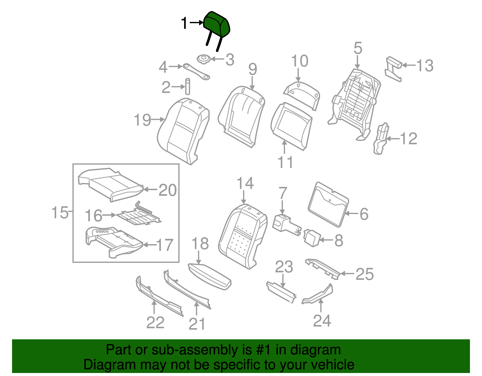 Headrest - BMW (52-10-7-232-904)