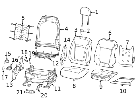 Passenger Seat Components for 2018 Jeep Compass #0