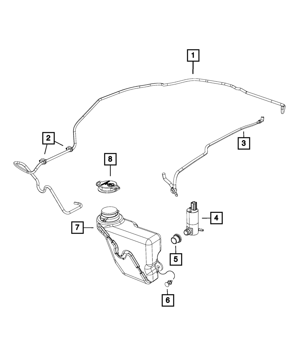Windshield Washer Hose - Mopar (4865497AA)