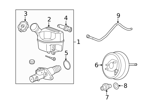 Master Cylinder - Components On Dash Panel for 2014 Chevrolet Camaro #4