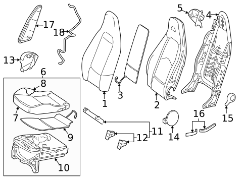 Passenger Seat Components for 2009 Smart Fortwo #0