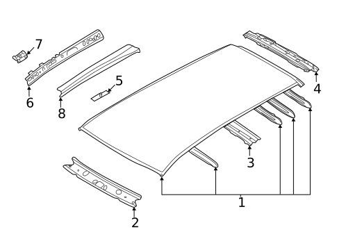 Roof & Components for 2021 Subaru Forester #1