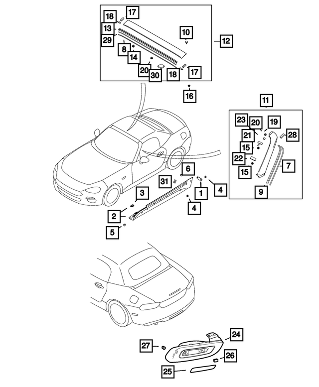 « 6LK83RKMAA – Exterior Ornamentation : Latérale De Seuil Moulure, Côté Gauche pour Mopar Image »
