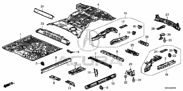 Floor Panels for 2014 Acura MDX #0