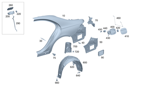 Rear Fender for 1991 Mercedes-Benz 350SD #0