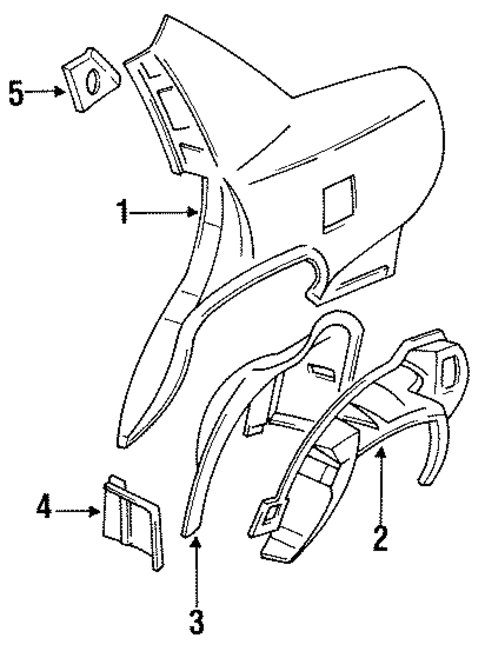 Quarter Panel & Components for 1994 Buick Park Avenue #0