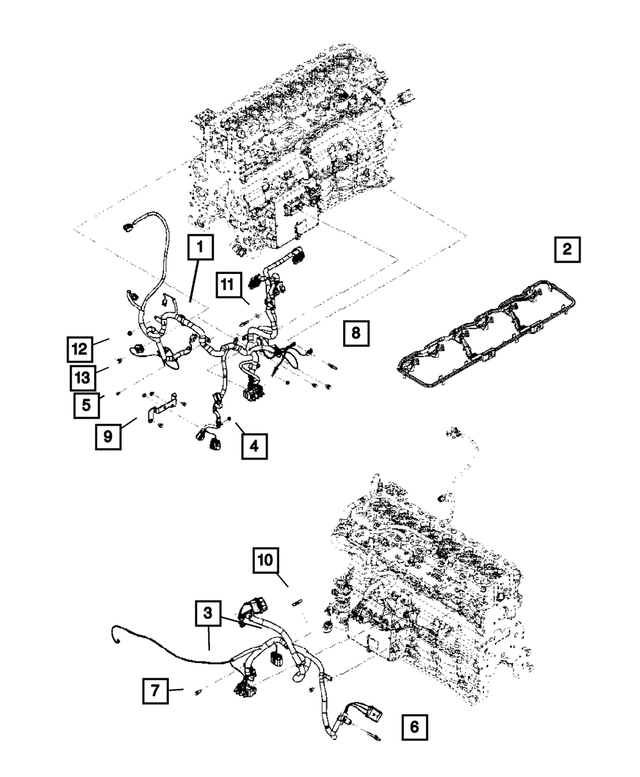 68038169AA - Electrical: Engine Wiring Bracket for Mopar Image image