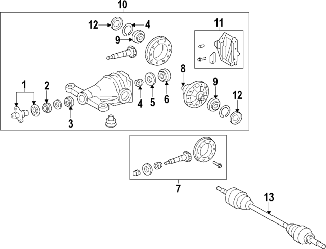 9036345029 - Universals &amp; Rear Axle: Rear Pinion Bearing for Lexus: LC500, LC500h, LS500, LS500h Image