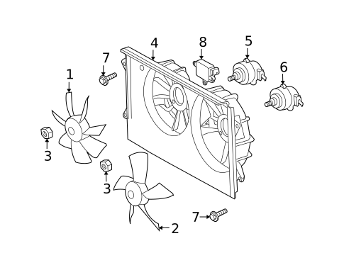 Cooling Fan for 2011 Lexus ES350 #0