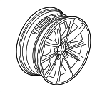 42800TGVA30 - : Wheel Assembly (18X8J) for Acura: TLX Image