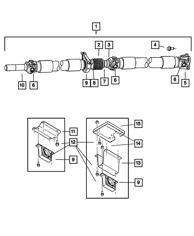 « 52105911AC – Propeller Shafts and U-Joints : Entraînement Arbre pour Mopar Image »