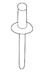 MU001657 - Body: Lower Deflector Rivet for Mitsubishi Image