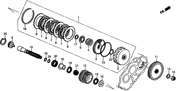 AT Sub Shaft 4WD for 1991 Honda Civic #0