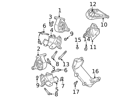 Engine & Trans Mounting for 2002 Jeep Grand Cherokee #0