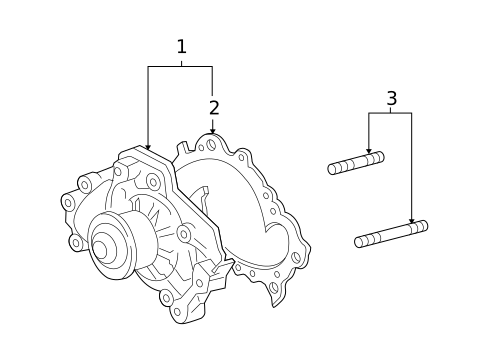 Water Pump for 2007 Toyota Highlander #1