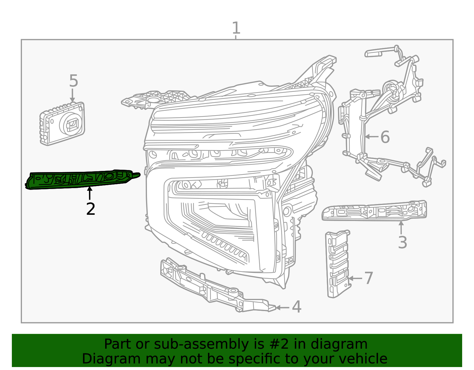 2025-2026 Chevrolet Headlamp Assembly Upper Bracket 85736105 GM ...