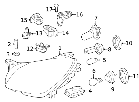 Bulbs - Chassis for 2014 Mercedes-Benz SLK250 #0