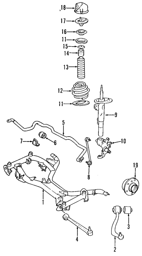 Front Suspension for 1995 BMW 750iL #0