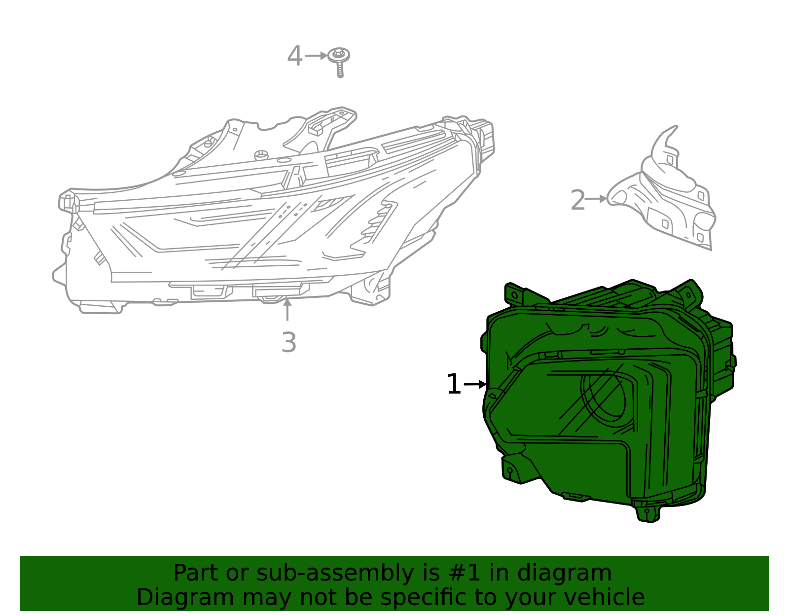 2022-2024 Chevrolet Passenger Side Headlamp 85596374 | OEM Parts Online