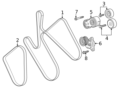 EPDM Serpentine Belt 6PK2360 Fit Chevrolet GMC Mercedes-Benz Oldsmobile Lincoln