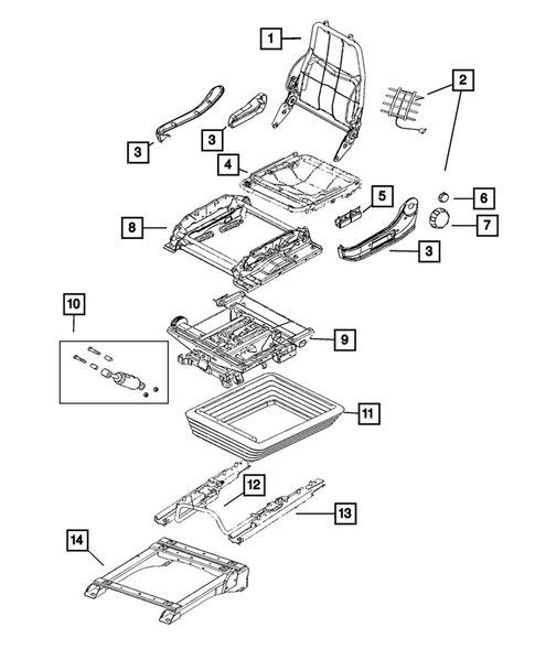 Front Seats - Adjusters, Recliners, Shields and Risers for 2021 Ram ProMaster 2500 #2