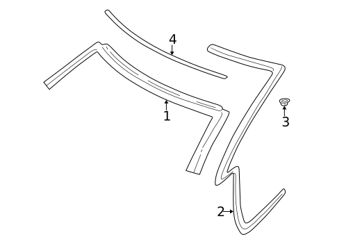 Windshield Header & Components for 2003 Chrysler Sebring #0