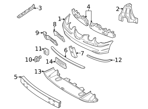Bumper & Components - Front for 2003 Jaguar S-Type #0