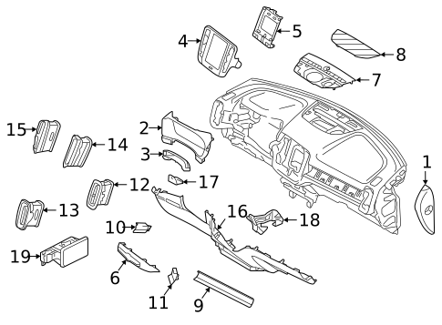 Instrument Panel Components for 2019 Volvo XC40 #0