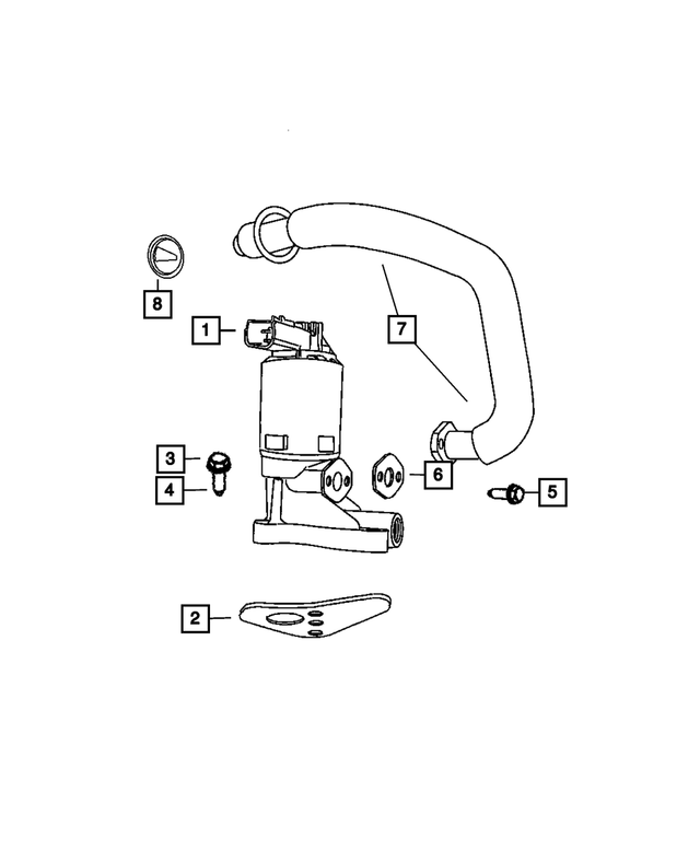 53032853AC - Emission Controls: Egr Tube for Mopar Image image