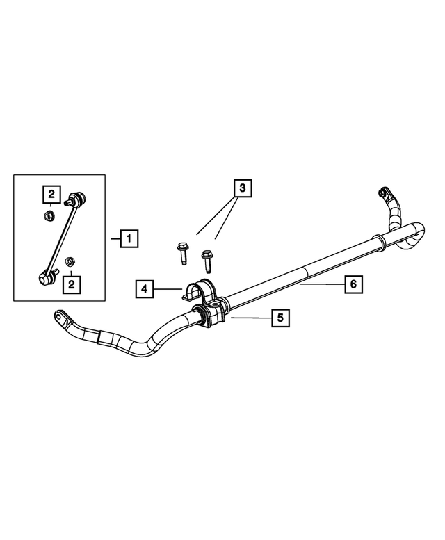 V5174185AC - Front Suspension: Stabilizer Bar Link Kit for Mopar Image