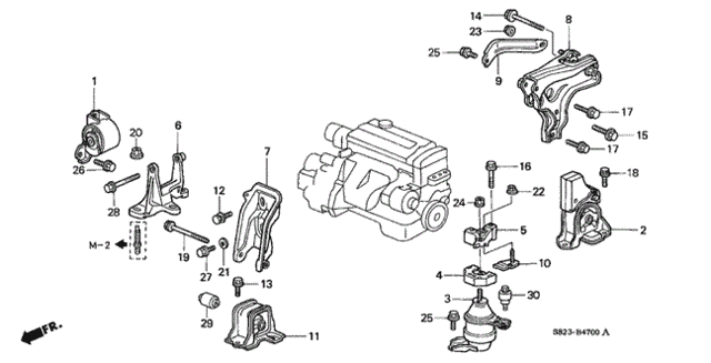 Engine Mount (MT) ('98-'02) for 2001 Honda Accord #0