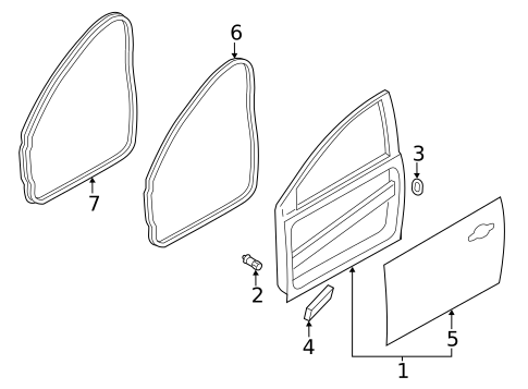 Door & Components for 2017 Ford Focus #2
