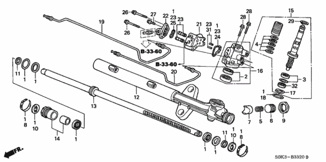 P.S. Gear Box Components for 1999 Acura TL #0