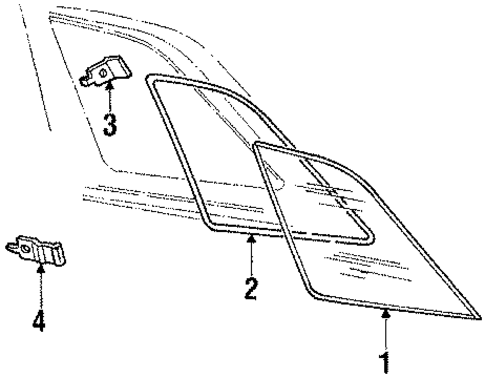 Glass & Hardware for 1984 Ford Mustang #0
