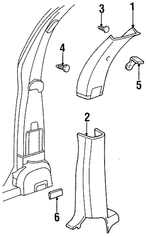 Interior Trim - Pillars for 1995 Oldsmobile Aurora #1