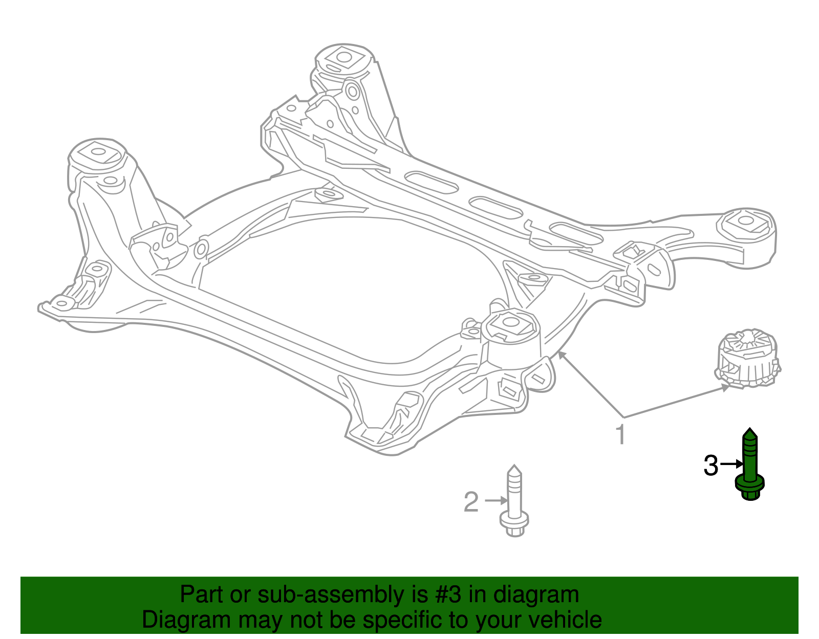 Suspension Cross-Member Mount Bolt - Porsche (N-909-988-02)
