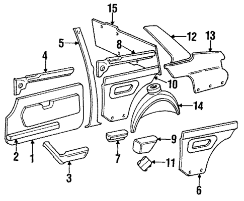Interior Trim for 1987 Volkswagen Fox #0