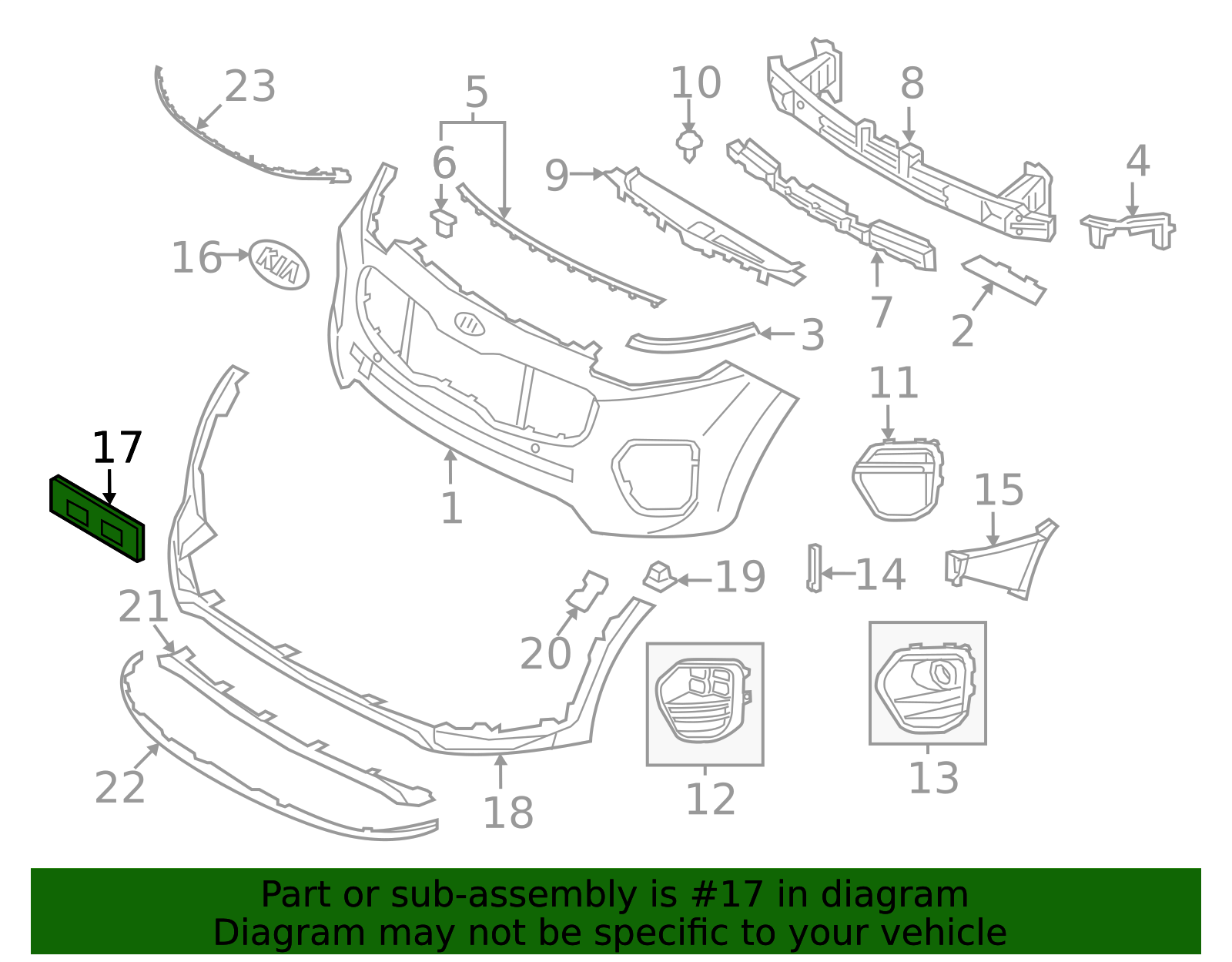 2017-2022 Kia Sportage OEM NEW 17-20 Kia Sportage Turbo Front License ...