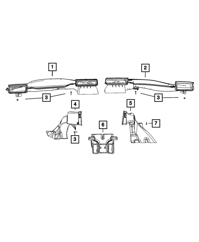 68440592AA - Air Conditioners and Heaters: Floor Duct for Jeep: Grand Cherokee Image
