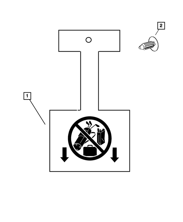 « 4680651AA – Labels All Vehicle Locations : Avertissement Espace De Chargement Etiquette pour Mopar Image »