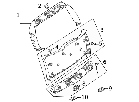 Liftgate for 2022 Mercedes-Benz GLB 35 AMG&reg; #1