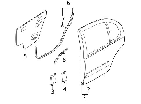 Door & Components for 2003 Nissan Maxima #0