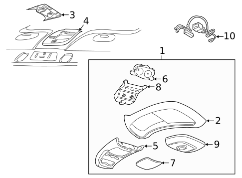 Overhead Console for 2002 Ford Explorer Sport #0