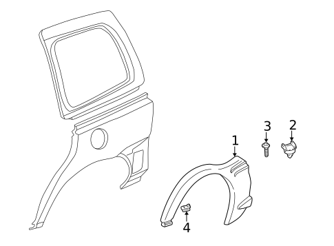 Exterior Trim - Side Panel for 2004 Pontiac Montana #1