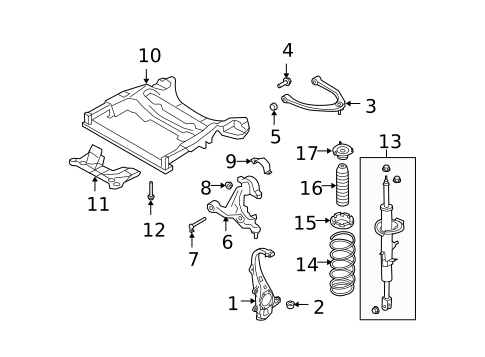 Struts & Components for 2008 INFINITI G35 #1