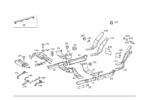 Cable Cover and Cable Ducts for 1997 Mercedes-Benz C280 #0
