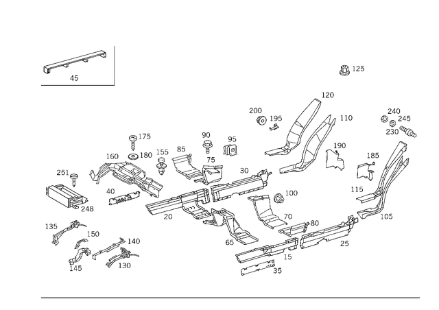 2028210189 - Electrical System: Duct for Mercedes-Benz: C220, C230, C280, C43 AMG, CLK430 Image image