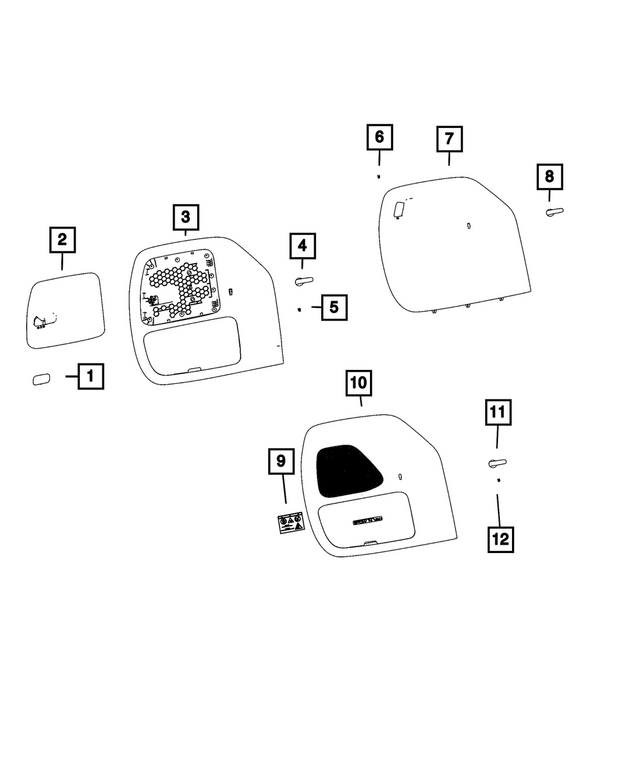 6YB54PD2AB - Interior Trim: Cargo Door Latch for Mopar Image