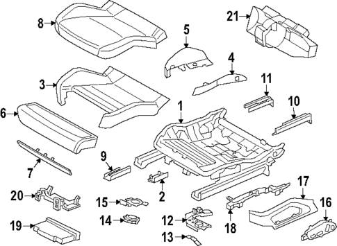 Driver Seat Components for 2025 Porsche Panamera #0